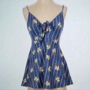 ASSORTED BRANDS S V-NECK FLORAL PRINT BOHO TOP